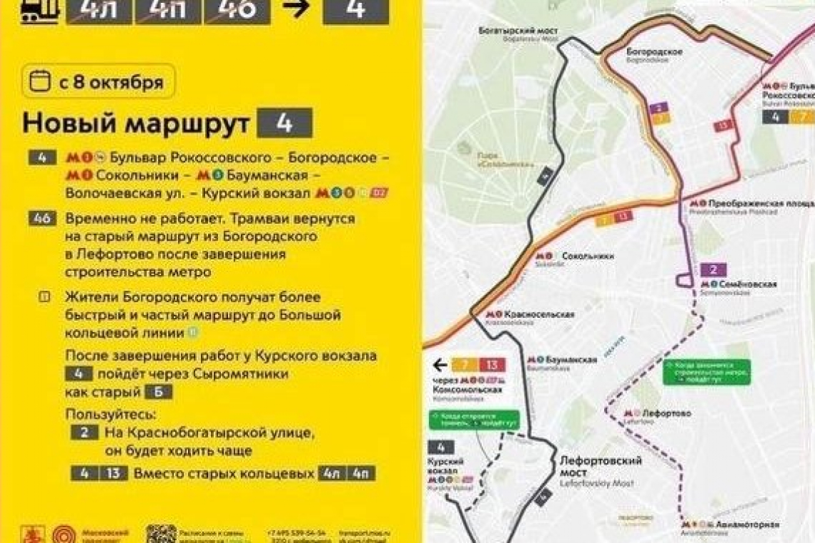 Новый трамвайный маршрут запустили в районе Богородское